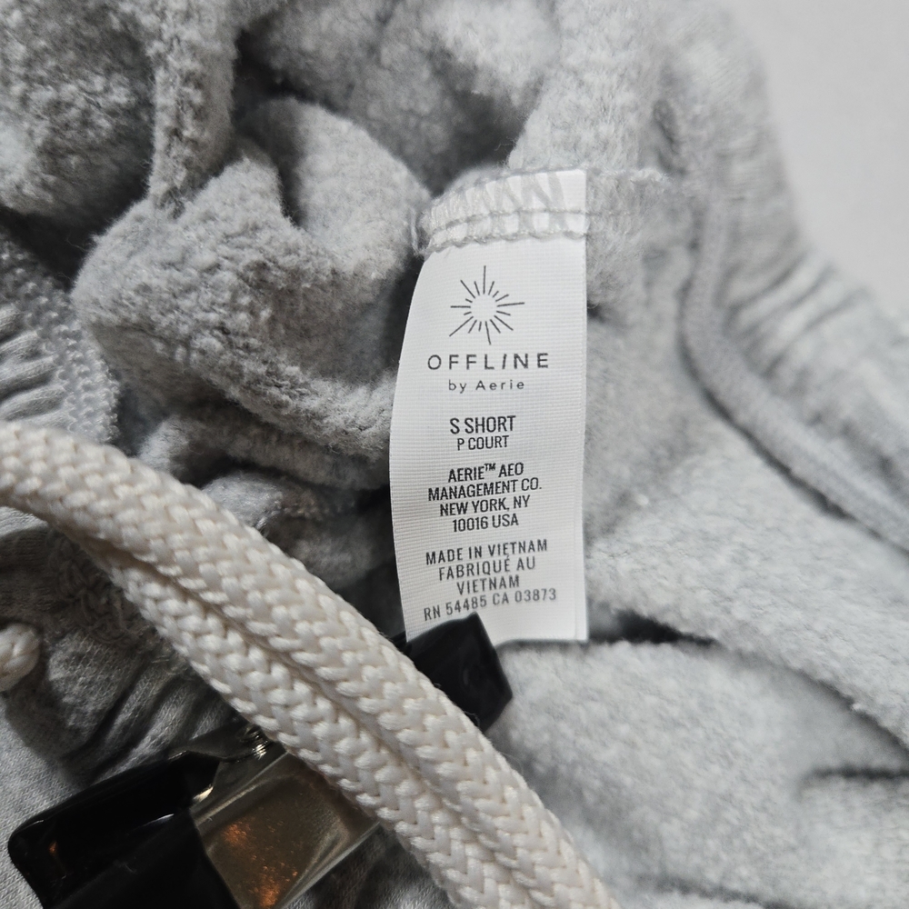 OFFLINE by Aerie Cloud Fleece Jogger Sweatpants Heather Gray Small Short - Picture 6 of 10